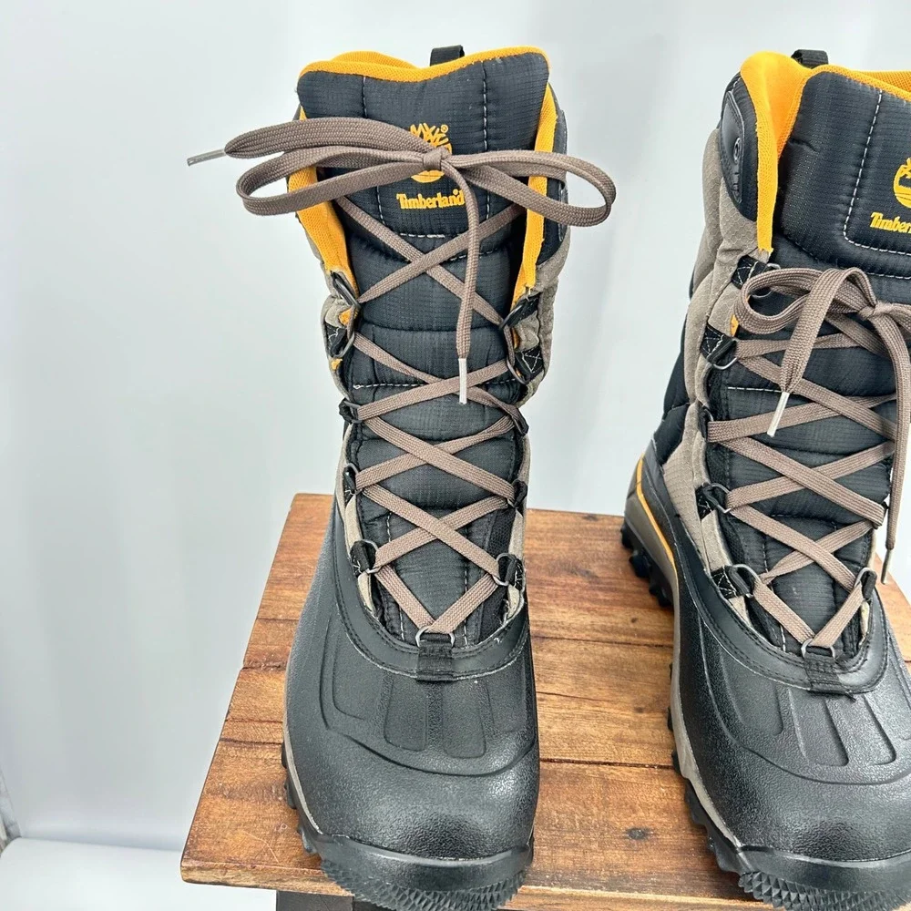 Timberland Men Rime Ridge Waterproof 200g PrimaLoft Insulated Winter Boots Black